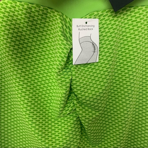 OOKIE & LALA High Waisted Honeycomb Leggings in Neon Green - Picture 4 of 8